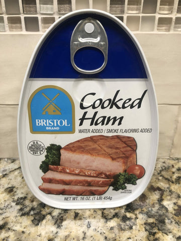 12 Bristol Cooked Canned Ham 16oz (1LB.) dak picnic ONE DOZEN FREE SHIP