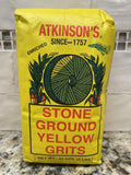 2 BAGS Atkinsons Yellow Stone Ground Grits 2 lb Bag Breakfast Corn Hominy