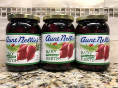 3 JARS Aunt Nellie's Whole Pickled Baby Beets 16 oz Vegetable Salad