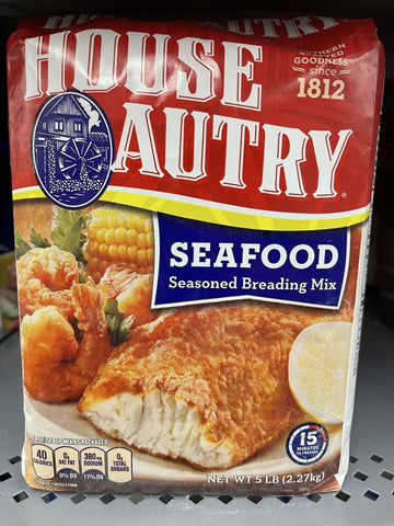 4 BAG 5 lbs House Autry Seasoned Seafood Breader Mix Flour Fish Fry