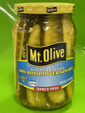 3 JARS Mount Olive No Sugar Added Pickle Bread & Butter Spears 16 oz Mt Splenda