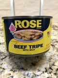 4 CANS Rose Beef Tripe with Milk 16 Ounce Can Menudo de Res Stew