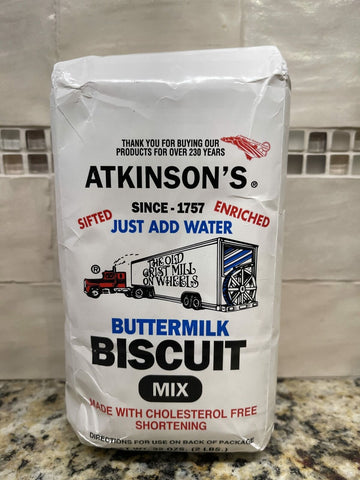 2 BAGS Atkinsons Buttermilk Biscuit Mix 2 lb Bag just add water flour