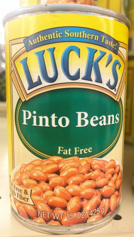 10 CANS Luck's Pinto Beans Fat Free 15 oz Can Vegetable Bean