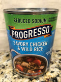 4 CANS Progresso Reduced Sodium Chicken and Wild Rice Soup 18.5 oz Can