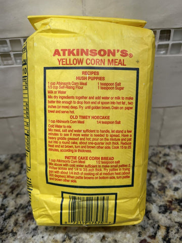 2 BAGS Atkinsons Enriched Yellow Corn Meal 2 lb Bag Flour Muffin