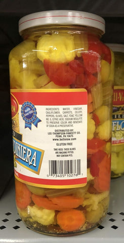 Bell-View Fancy Mild Mixed Giardiniera 32 FL OZ pickled CAULIFLOWER PEPPERS