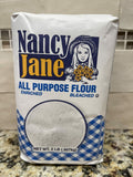 2 BAGS Nancy Jane All Purpose Flour 2 Lb Bag Enriched Bleached Bread