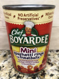 12 CANS Chef Boyardee Mini Spaghetti Rings and Meatballs Pasta 15 Oz Can