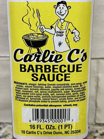 3 Bottles Carlie C's Original BBQ Sauce 16 oz Barbecue Pork Dip Chicken Dunn NC