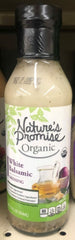 Nature's Promise Organic White Balsamic Salad Dressing 12 oz Bottle Vinaigrette