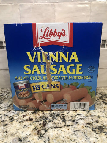 Libby Vienna Sausages 18 Cans Meat Chicken Beef Pork Wieners FREE SHIP