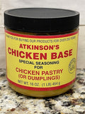 2 JARS Atkinson's Chicken Base Seasoning 1 lb made Pastry or Dumplings