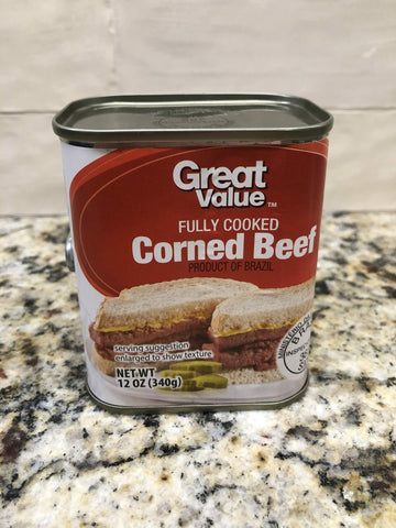 Great Value Corned Beef 12oz Can Sandwich Meat Spread with Key