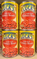 4 CANS Luck's Light Red Kidney Beans 15 oz Can Vegetable Bean