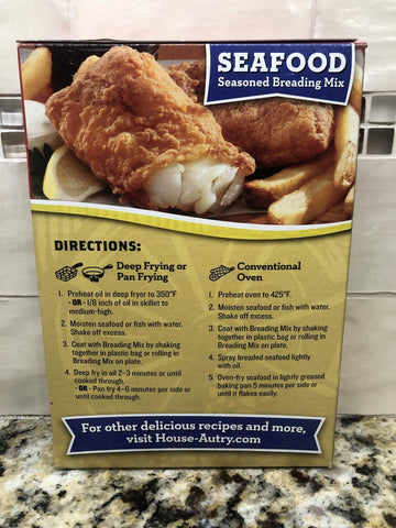 2 BOXES House Autry Southern Seafood Breader Mix 8 oz Flour Fish Fry Fillets ...