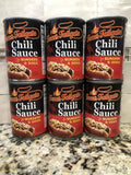 6 CANS Hot Texas Tailgate Chili Sauce Hot Dog Hamburger Sauce Pete