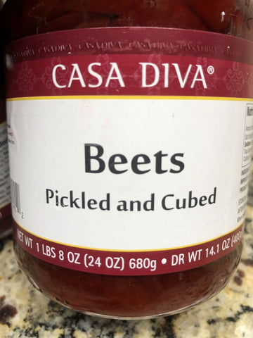 2 BIG JARS Casa Diva Pickled and Cubed Beets 24 oz Vegetable Salad