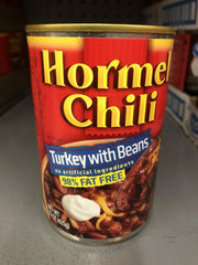 Hormel Chili Turkey with Beans 15 oz Hamburger Sauce Hot Dog