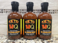 3 BOTTLES KETO Crafter's Original BBQ Sauce 19 oz Ribs Barbecue