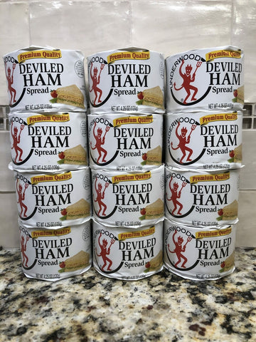 12 CANS Underwood Deviled Ham Spread 4.25 oz. Can Sandwich Egg