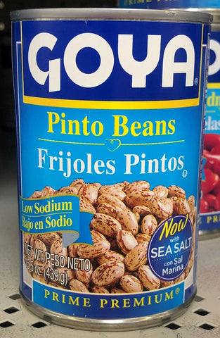 GOYA Pinto Beans 15.5 oz Can Frijoles Pintos Refried rice soup