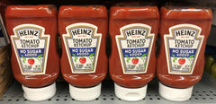 4 BOTTLES Heinz No Sugar Added Tomato Ketchup 13 oz Catsup French Fries