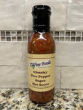 3 BOTTLES D'Vine Foods Chunky Five Pepper Super Hot Sauce 12 oz