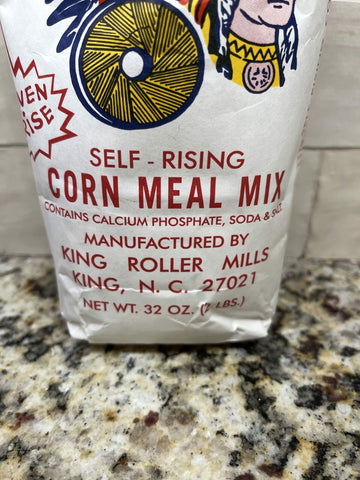 2 BAGS King Roller Mills Cherokee Self Rising White Corn Meal 2 Lb Bag flour NC