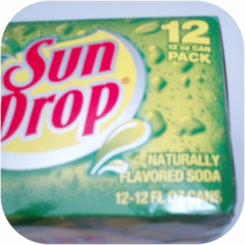 12 pack of SUN DROP Cans citrus cola pop drink SUNDROP Soda