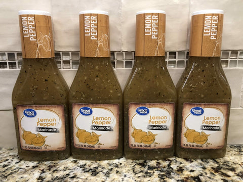 4 BOTTLES Great Value Lemon Pepper Marinade 12.25 oz Meat Grill FREE SHIP