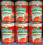 6 CANS Chef Boyardee Beefaroni Pasta in Tomato and Meat Sauce 15 Oz Can