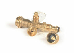 Propane 4 Port Supply Regulator Brass Tee Trailer Camper RV Motorhome LP Gas