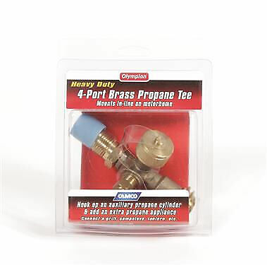 Propane 4 Port Supply Regulator Brass Tee Trailer Camper RV Motorhome LP Gas