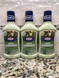 3 BOTTLES Kraft Green Goddess Salad Dressing 16 oz Cool Creamy FREE SHIP