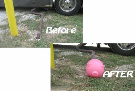 PINK Sewiepig Pig Sewer Dump Hose Pipe Cover Camper Travel Trailer Pop Up RV