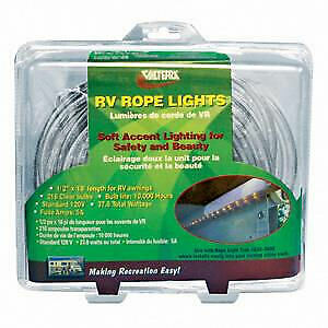 18 foot Clear Awning Rope Lights for Camper Travel Trailer Pop Up RV NEW