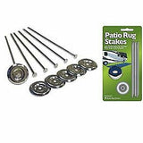 6 Pack Patio Rug Indoor Outdoor Carpet Stakes Camper Travel Trailer RV Camp