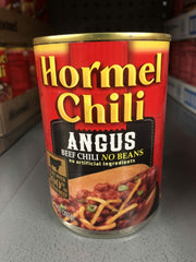 Hormel Angus Chili No Beans 14 oz Can Beef Can Dip Stew Steak