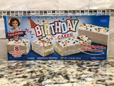 Little Debbie Happy Birthday Cakes 8 ct 12.39 oz Sticks Candy Bday