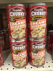 4 Campbell's CHUNKY Creamy Chicken Noodle Soup 18.8 oz Cans FREE SHIP