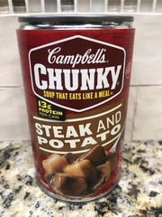 12 Campbell's CHUNKY Steak & Potato Soup 18.8 oz Cans FREE SHIP