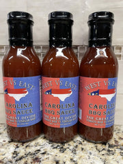 3 BOTTLES D'Vine Foods Carolina BBQ Sauce 12 oz West East Barbecue NC