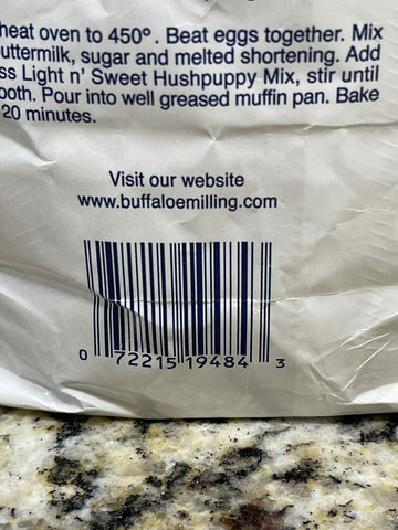 2 BAGS Moss Light n Sweet Hushpuppy Mix 2 lb flour Buffaloe Milling NC