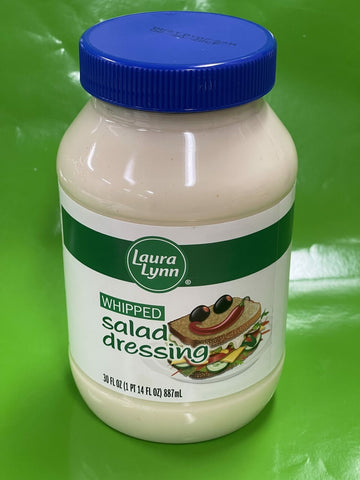 2 JARS Laura Lynn Whipped Salad Dressing 30 oz Mayonnaise Miracle Whip