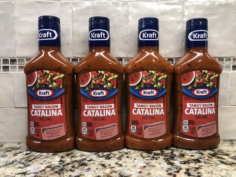 4 BOTTLES Kraft Tangy Bacon Catalina Salad Dressing 16 oz