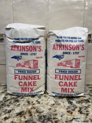 2 BAGS Atkinsons Fried Dough Funnel Cake Mix 2 lb Bag Elephant Ear