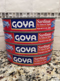 4 BIG CANS Goya Wild Caught Sardines in Tomato Sauce 15 oz Can Snack