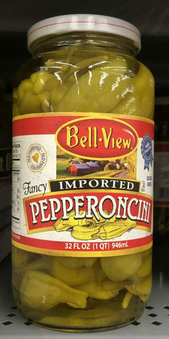 Bell-View Fancy Imported Pepperoncini 32.0 FL OZ pickled sweet tangy pickle