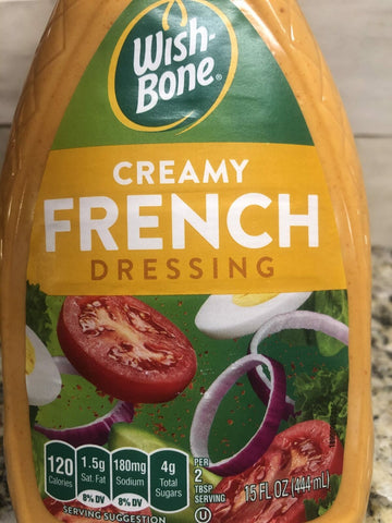 3 BOTTLES Wish-Bone Creamy French Dressing Salad Dressing 15 oz FREE SHIP